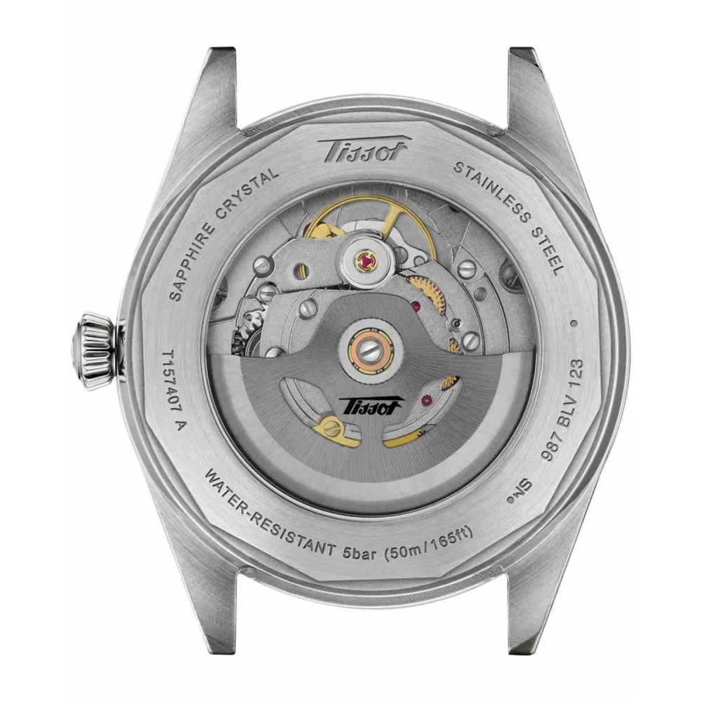 TISSOT Heritage Visodate Powermatic 80 Ρολόι Ανδρικό Ασημί Ανοξείδωτο Ατσάλι μπρασελέ T1574071104100