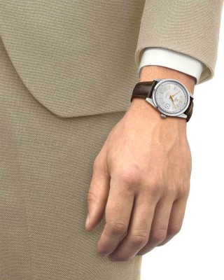 TISSOT Heritage Visodate Powermatic 80 Ρολόι Ανδρικό Καφέ Δερμάτινο λουράκι T1574071603100