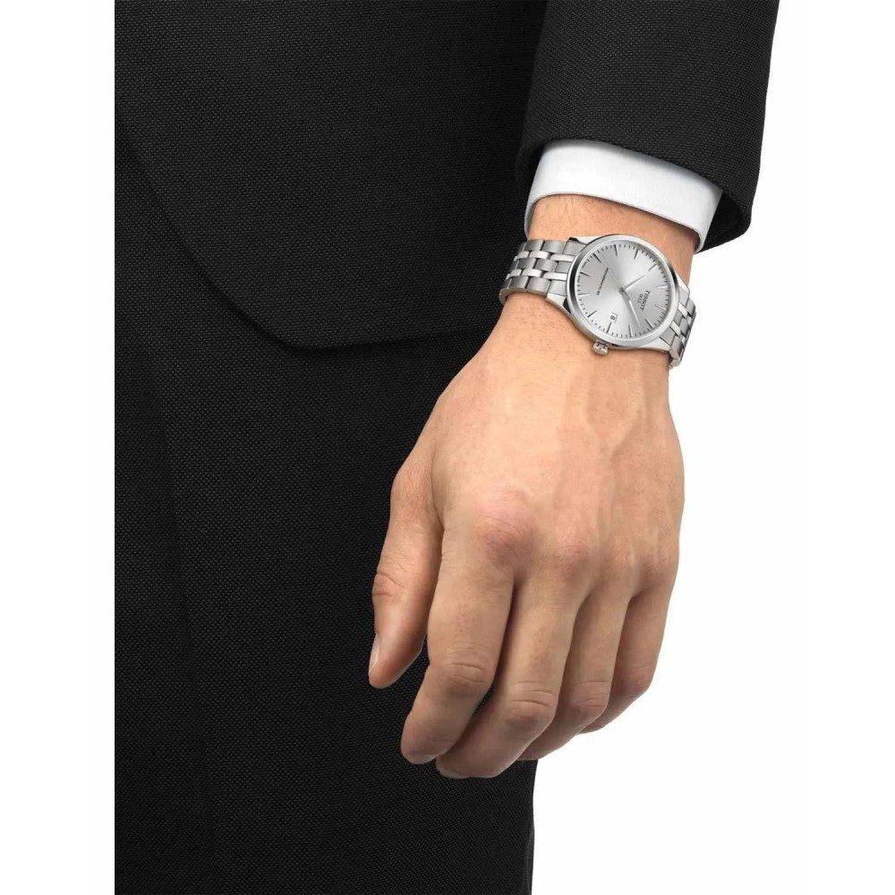 TISSOT T-Classic Classic Dream Powermatic 80 Ρολόι Ασημί Ανοξείδωτο Ατσάλι μπρασελέ T1584071103100