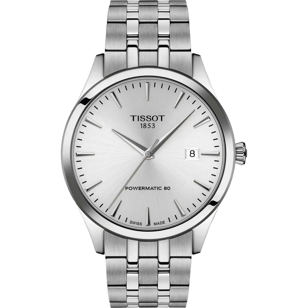 TISSOT T-Classic Classic Dream Powermatic 80 Ρολόι Ασημί Ανοξείδωτο Ατσάλι μπρασελέ T1584071103100