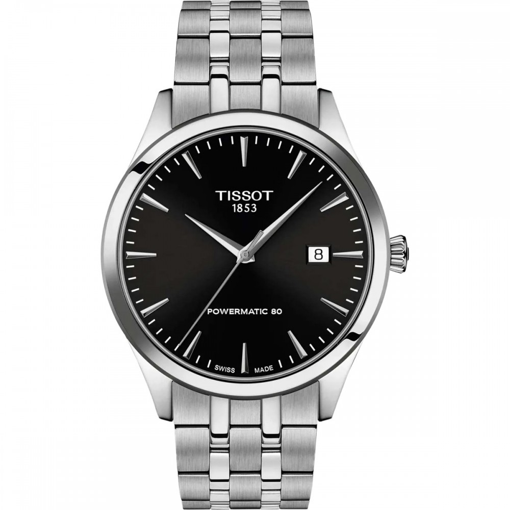 TISSOT T-Classic Classic Dream Powermatic 80 Ρολόι Ασημί Ανοξείδωτο Ατσάλι μπρασελέ T1584071105100