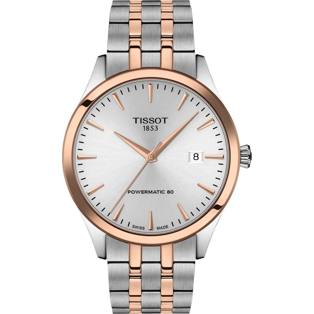 TISSOT T-Classic Classic Dream Powermatic 80 Ρολόι Δίχρωμο Ανοξείδωτο Ατσάλι μπρασελέ T1584072203101