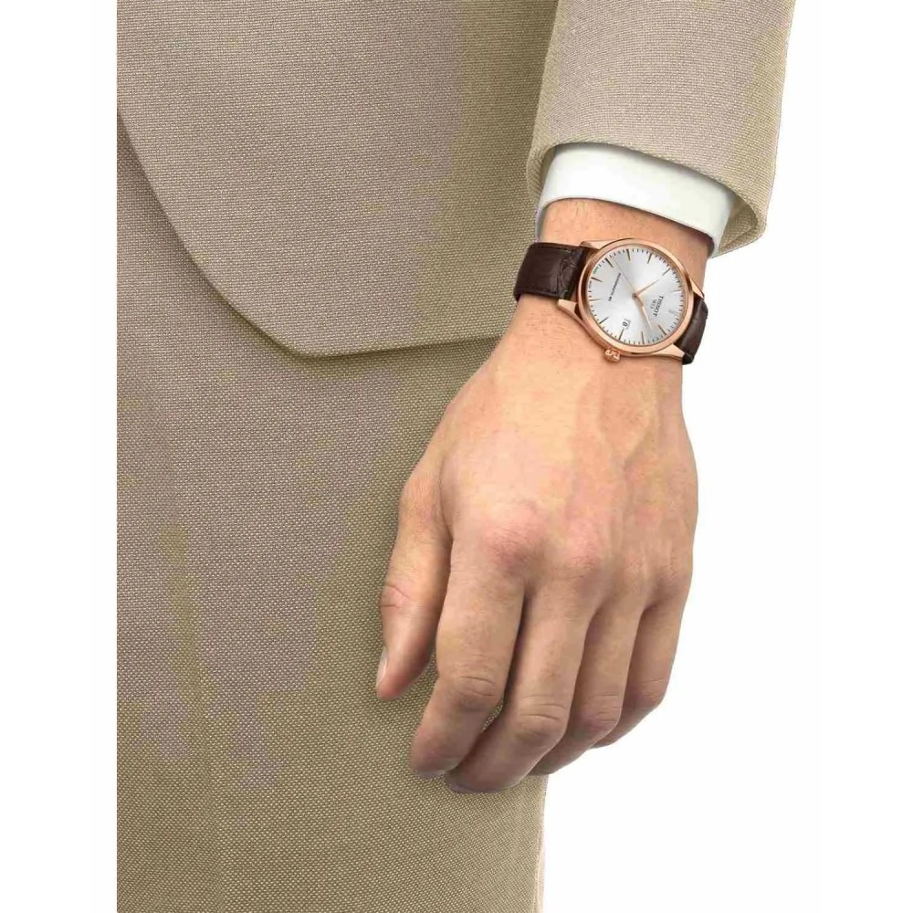 TISSOT T-Classic Classic Dream Powermatic 80 Ρολόι Καφέ Δερμάτινο λουράκι T1584073603100