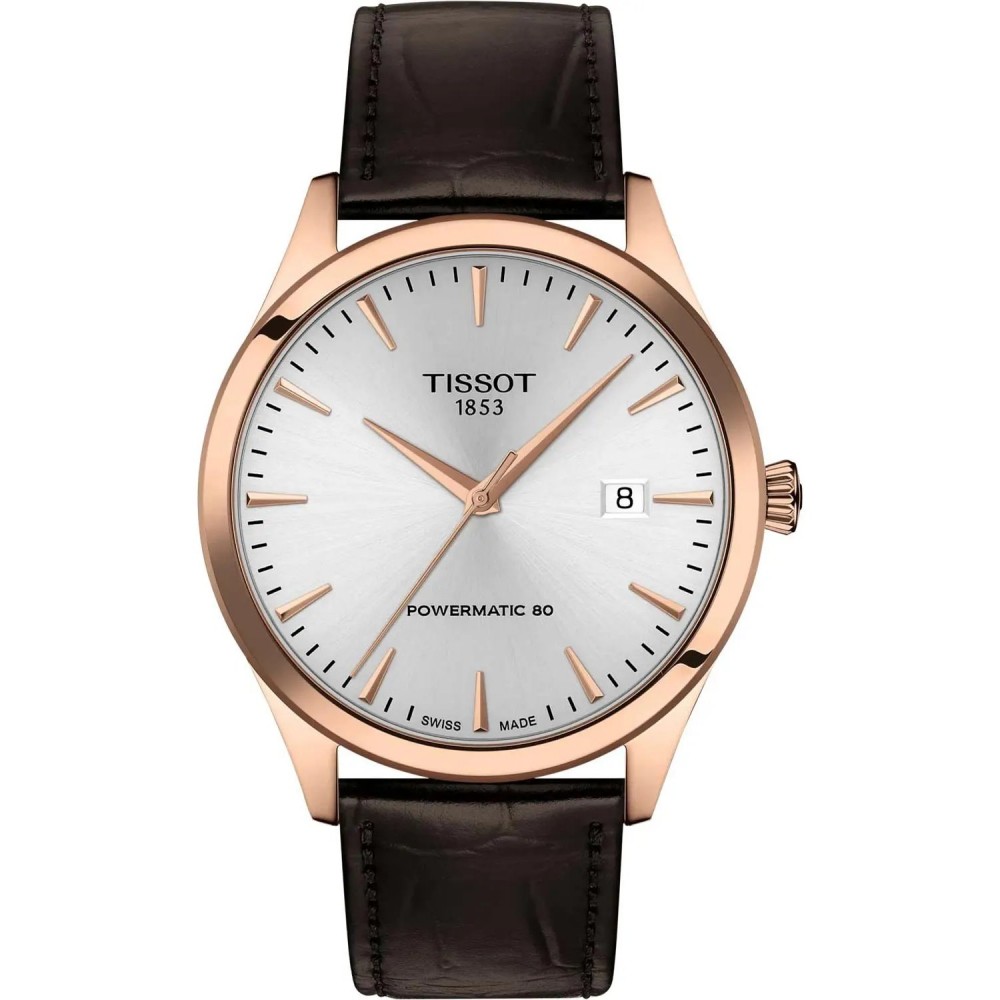 TISSOT T-Classic Classic Dream Powermatic 80 Ρολόι Καφέ Δερμάτινο λουράκι T1584073603100