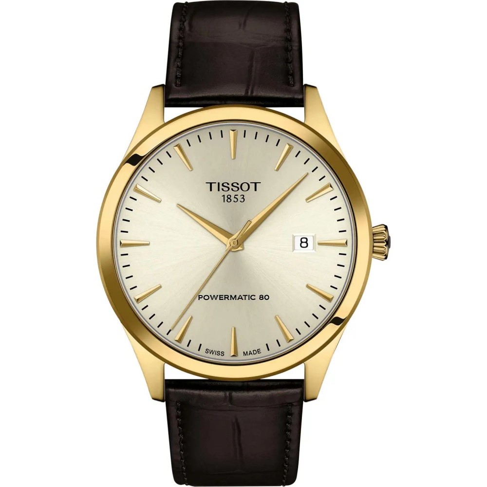 TISSOT T-Classic Classic Dream Powermatic 80 Ρολόι Καφέ Δερμάτινο λουράκι T1584073626100