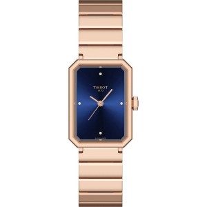 TISSOT SRV Diamonds Γυνακείο Ρολόι Ροζ Επιχρυσωμένο Ανοξείδωτο Ατσάλι μπρασελέ T1601103304600