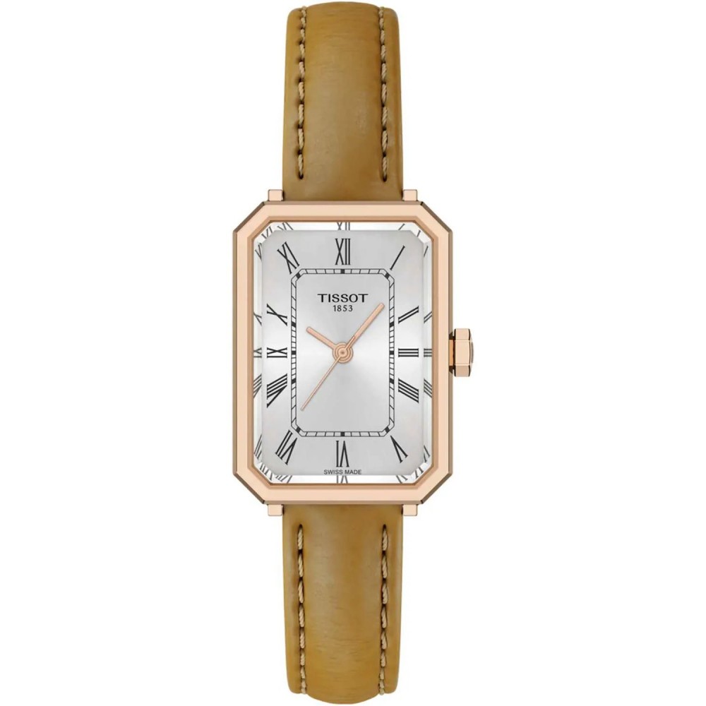 TISSOT SRV Ρολόι Γυναικείο Καφέ Δερμάτινο λουράκι T1601103603300