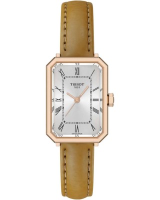 TISSOT SRV Ρολόι Γυναικείο Καφέ Δερμάτινο λουράκι T1601103603300