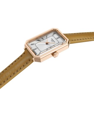 TISSOT SRV Ρολόι Γυναικείο Καφέ Δερμάτινο λουράκι T1601103603300