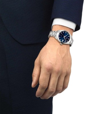 TISSOT T-Classic Gentleman 38mm Powermatic 80 Ρολόι Ανδρικό Ασημί Ανοξείδωτο Ατσάλι μπρασελέ T1658071104100