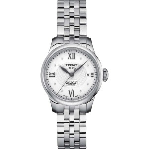 TISSOT T-Classic Le Locle Diamonds Automatic Ρολόι Γυναικείο Ασημί Ανοξείδωτο Ατσάλι μπρασελέ T41118316