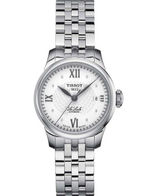 TISSOT T-Classic Le Locle Diamonds Automatic Ρολόι Γυναικείο Ασημί Ανοξείδωτο Ατσάλι μπρασελέ T41118316