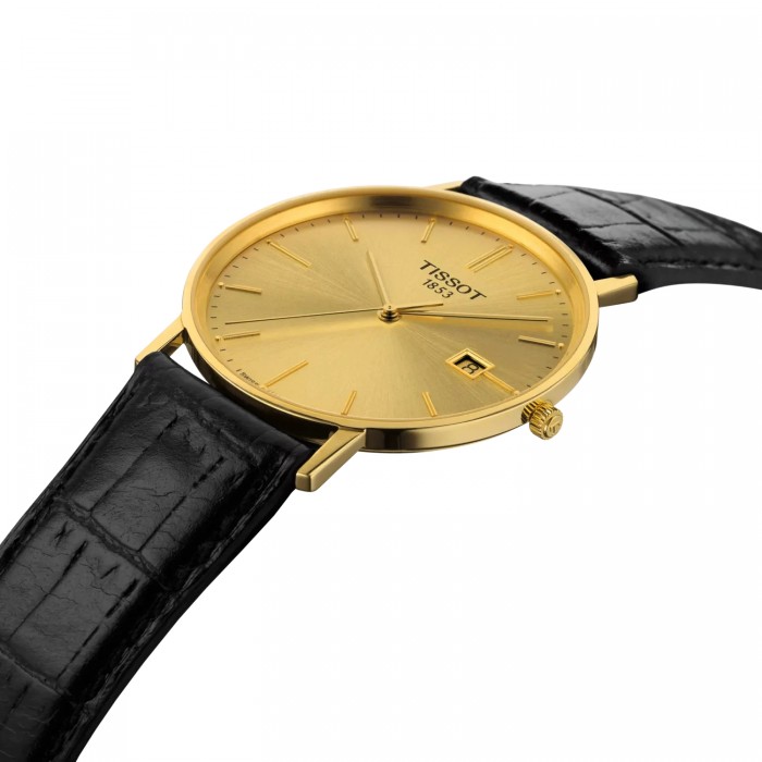 TISSOT Goldrun Gold 18Κ 38mm Ρολόι Ανδρικό Μαύρο Δερμάτινο λουράκι T9224101602100 TISSOT Goldrun Gold 18Κ 38mm Ρολόι Ανδρικό Μαύρο Δερμάτινο λουράκι T9224101602100
