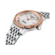 TISSOT T-Classic Le Locle Cosc Αυτόματο Rose Gold Bezel 18k Ρολόι Ανδρικό Ασημί Ανοξείδωτο Ατσάλι μπρασελέ T9324084103300
