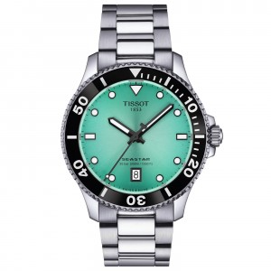 TISSOT T-Sport Seastar 1000 Ρολόι Unisex Ασημί Ανοξείδωτο Ατσάλι μπρασελέ T1204101109100