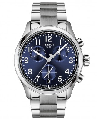 TISSOT Chrono L 42mm Ρολόι Ανδρικό Ασημί Ανοξείδωτο Ατσάλι μπρασελέ T1164171104200