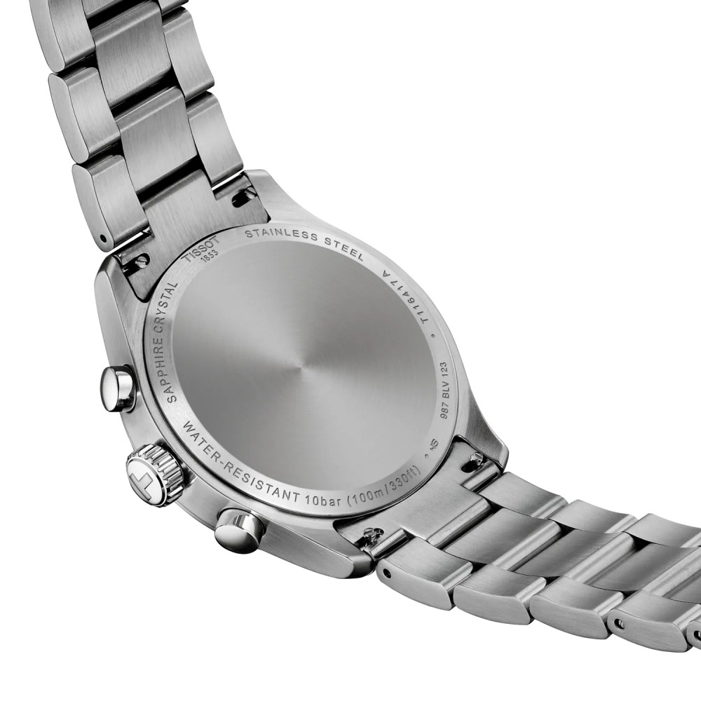 TISSOT Chrono L 42mm Ρολόι Ανδρικό Ασημί Ανοξείδωτο Ατσάλι μπρασελέ T1164171104200