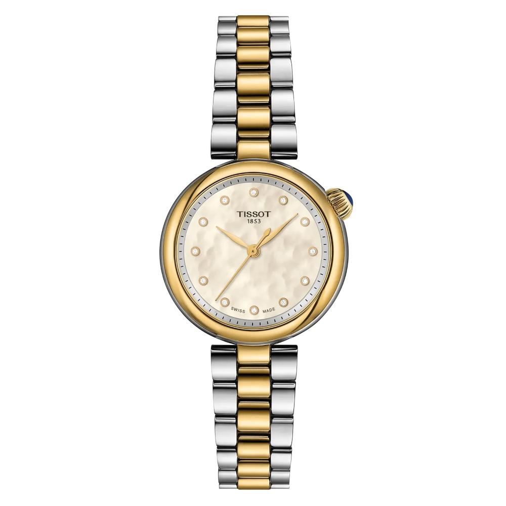 TISSOT T-Lady Desir Two-tone Diamonds Ρολόι Γυναικείο Δίχρωμο Ανοξείδωτο Ατσάλι μπρασελέ T1520102211600