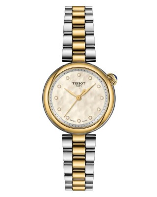 TISSOT T-Lady Desir Two-tone Diamonds Ρολόι Γυναικείο Δίχρωμο Ανοξείδωτο Ατσάλι μπρασελέ T1520102211600