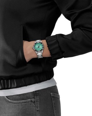 TISSOT T-Sport Seastar 1000 Ρολόι Unisex Ασημί Ανοξείδωτο Ατσάλι μπρασελέ T1202101109100