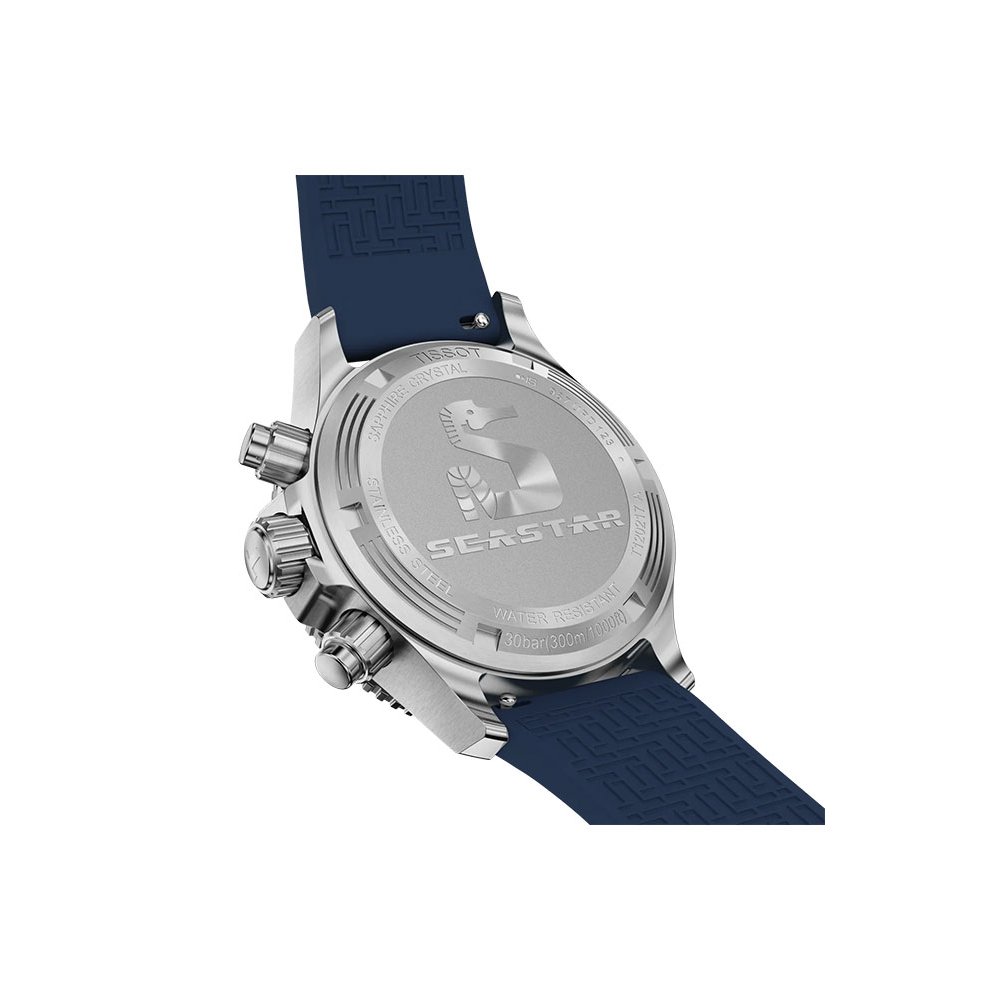 TISSOT T-Sport Seastar 1000 Χρονογράφος Ρολόι Unisex Μπλε Λουράκι Σιλικόνης T1202171704100 TISSOT T-Sport Seastar 1000 Χρονογράφος Ρολόι Unisex Μπλε Λουράκι Σιλικόνης T1202171704100
