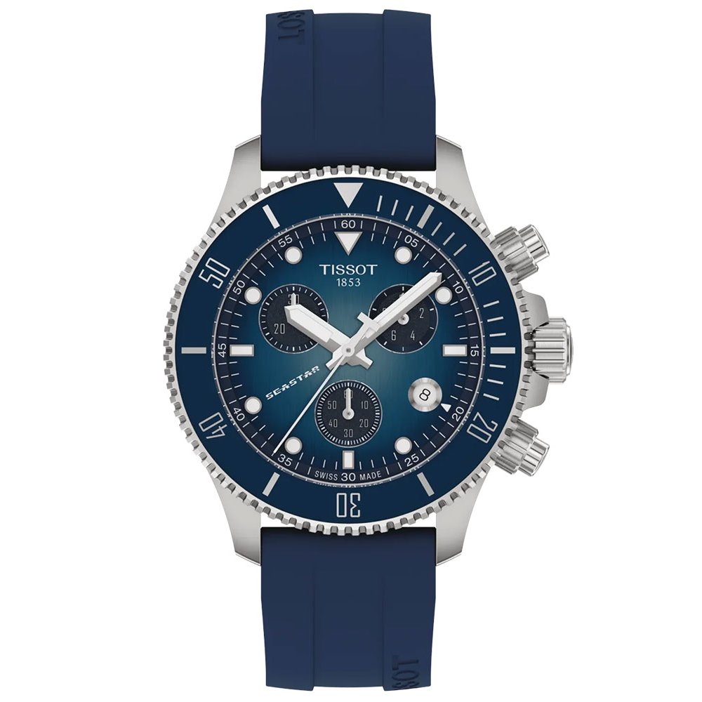 TISSOT T-Sport Seastar 1000 Χρονογράφος Ρολόι Unisex Μπλε Λουράκι Σιλικόνης T1202171704100 TISSOT T-Sport Seastar 1000 Χρονογράφος Ρολόι Unisex Μπλε Λουράκι Σιλικόνης T1202171704100