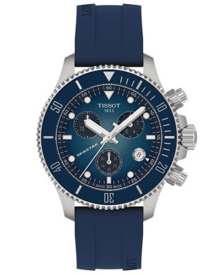 TISSOT T-Sport Seastar 1000 Χρονογράφος Ρολόι Unisex Μπλε Λουράκι Σιλικόνης T1202171704100