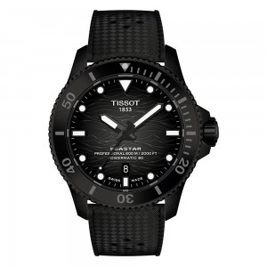 TISSOT Seastar 2000 Professional Powermatic 80 Ρολόι Μαύρο Λουράκι Σιλικόνης T1209073705100