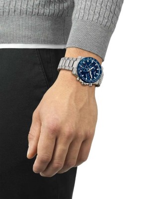TISSOT T-Sport Superport Chrono Ρολόι Ανδρικό Ασημί Ανοξείδωτο Ατσάλι μπρασελέ T1254171104100