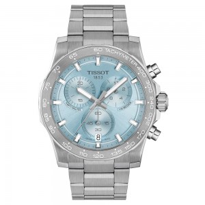 TISSOT T-Sport Superport Chrono Ρολόι Ανδρικό Ασημί Ανοξείδωτο Ατσάλι μπρασελέ T1254171135100