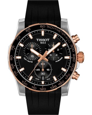 TISSOT T-Sport Superport Chrono Ρολόι Ανδρικό Μαύρο Καουτσούκ λουράκι T1254172705100