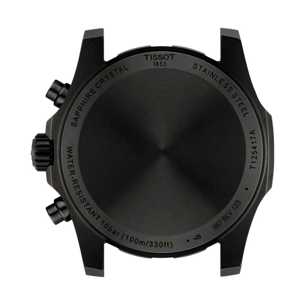 TISSOT T-Sport Superport Chrono Ρολόι Ανδρικό Μαύρο Ανοξείδωτο Ατσάλι μπρασελέ T1254173305100
