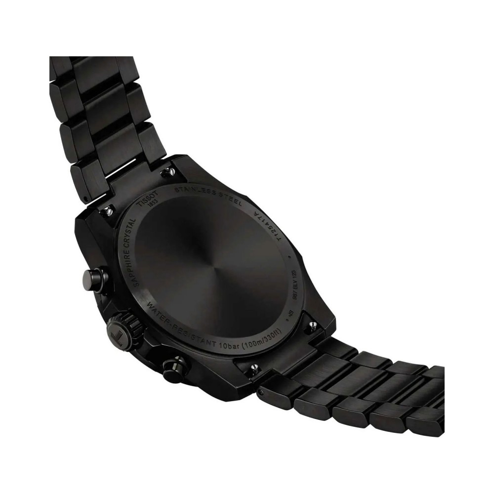 TISSOT T-Sport Superport Chrono Ρολόι Ανδρικό Μαύρο Ανοξείδωτο Ατσάλι μπρασελέ T1254173305100