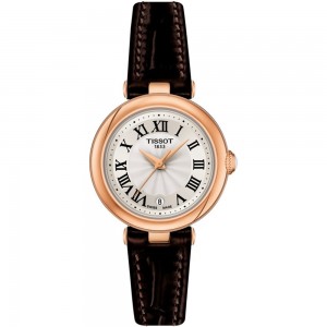 TISSOT T-Lady Bellissima Small Lady Ρολόι Γυναικείο Καφέ Δερμάτινο Λουράκι T1260103601300