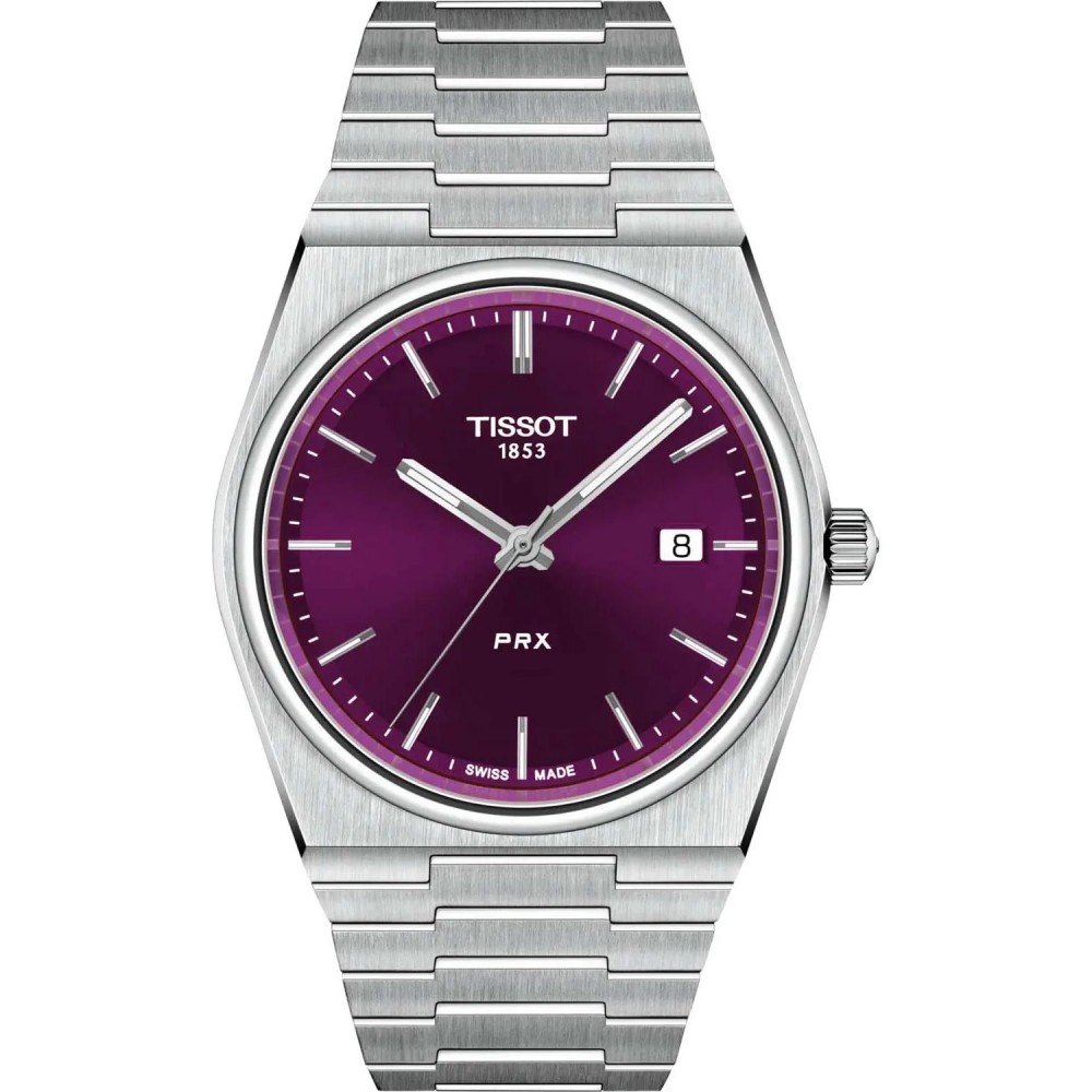 TISSOT T-Classic PRX 40 Ρολόι Ανδρικό Ασημί Ανοξείδωτο Ατσάλι μπρασελέ T1374101140100