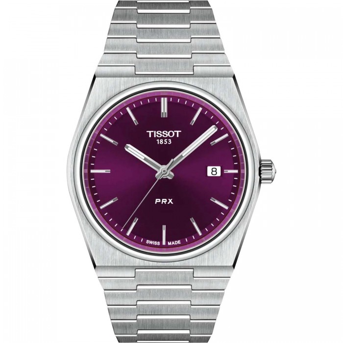 TISSOT T-Classic PRX 40 Ρολόι Ανδρικό Ασημί Ανοξείδωτο Ατσάλι μπρασελέ T1374101140100