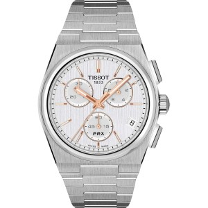 TISSOT PRX 41mm Chronograph Ρολόι Ανδρικό Χρονογράφος T1374171103100