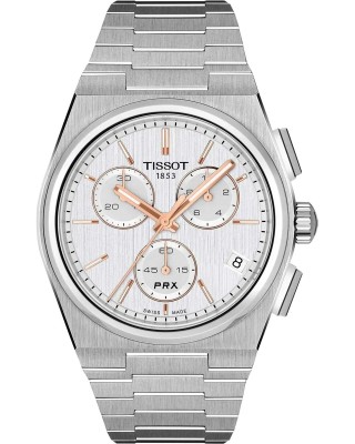 TISSOT PRX 41mm Chronograph Ρολόι Ανδρικό Χρονογράφος T1374171103100