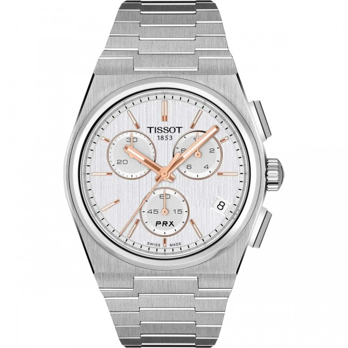 TISSOT PRX 41mm Chronograph Ρολόι Ανδρικό Χρονογράφος T1374171103100