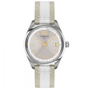 TISSOT T-Classic PR 100 Cycling Ρολόι Γυναικείο Δίχρωμο Υφασμάτινο λουράκι T1502101703700