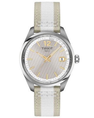 TISSOT T-Classic PR 100 Cycling Ρολόι Γυναικείο Δίχρωμο Υφασμάτινο λουράκι T1502101703700