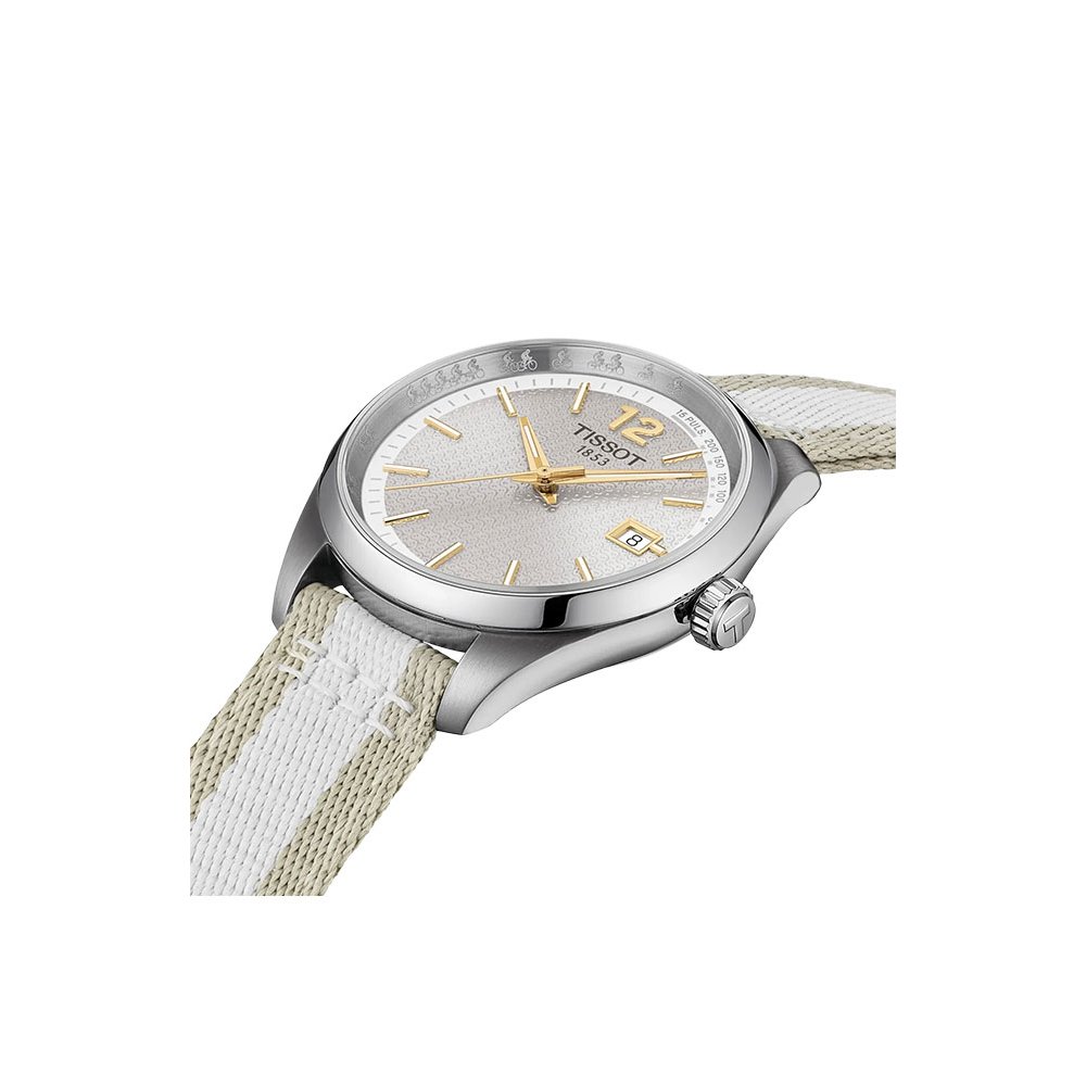 TISSOT T-Classic PR 100 Cycling Ρολόι Γυναικείο Δίχρωμο Υφασμάτινο λουράκι T1502101703700