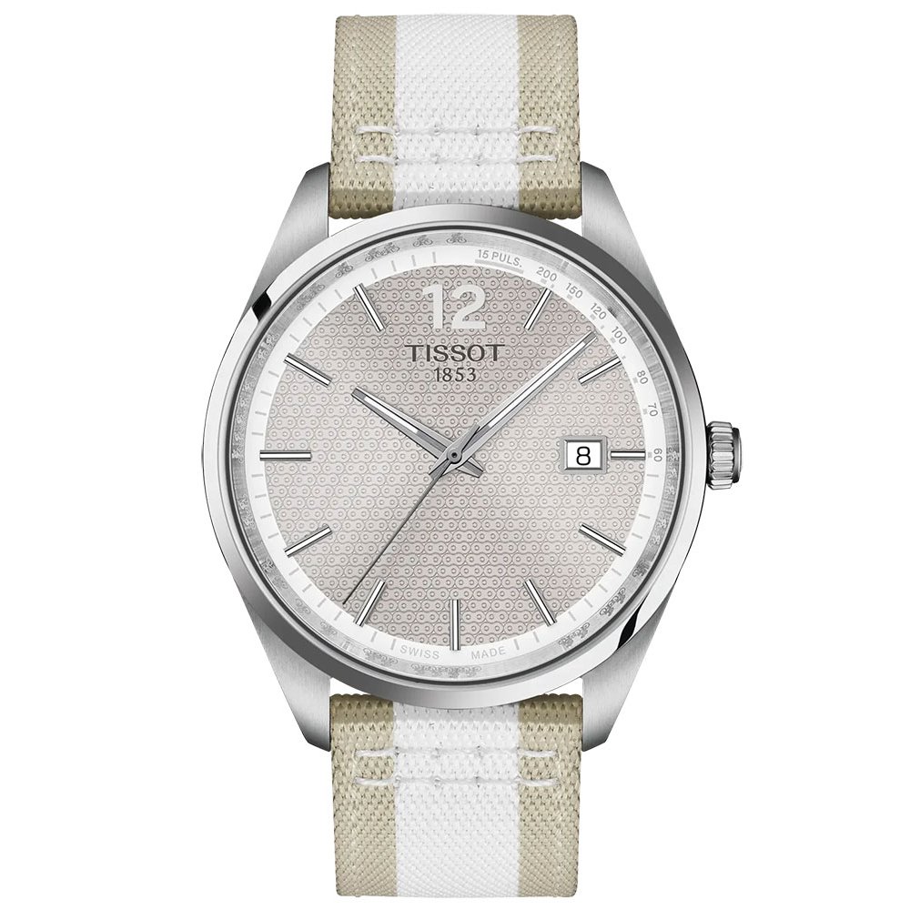 TISSOT T-Classic PR 100 Cycling Ρολόι Ανδρικό Δίχρωμο Υφασμάτινο λουράκι T1504101703700