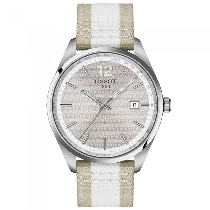 TISSOT T-Classic PR 100 Cycling Ρολόι Ανδρικό Δίχρωμο Υφασμάτινο λουράκι T1504101703700