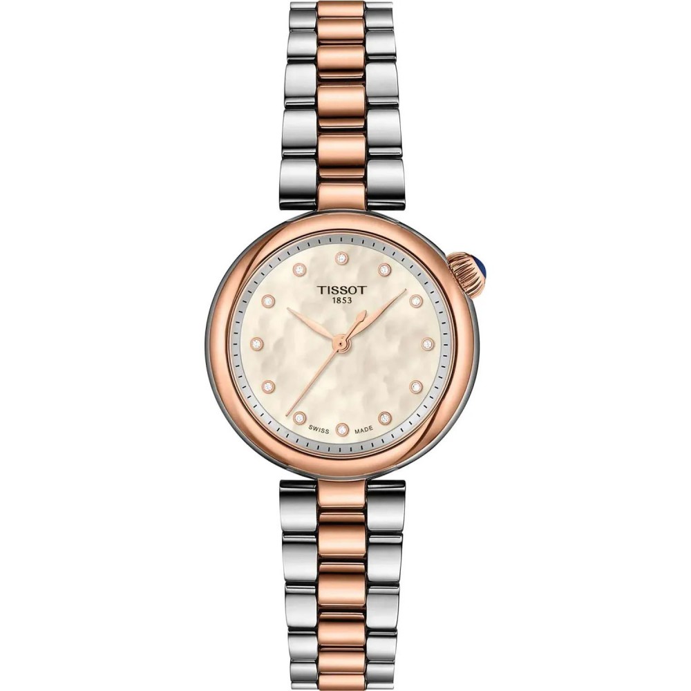 TISSOT T-Lady Desir Two-tone Diamonds Ρολόι Γυναικείο Δίχρωμο Ανοξείδωτο Ατσάλι μπρασελέ T1520102211601