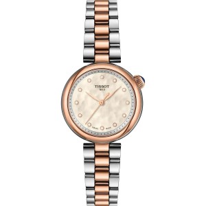 TISSOT T-Lady Desir Two-tone Diamonds Ρολόι Γυναικείο Δίχρωμο Ανοξείδωτο Ατσάλι μπρασελέ T1520102211601
