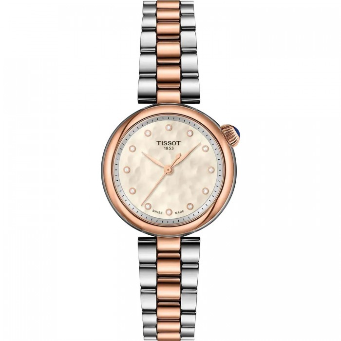 TISSOT T-Lady Desir Two-tone Diamonds Ρολόι Γυναικείο Δίχρωμο Ανοξείδωτο Ατσάλι μπρασελέ T1520102211601
