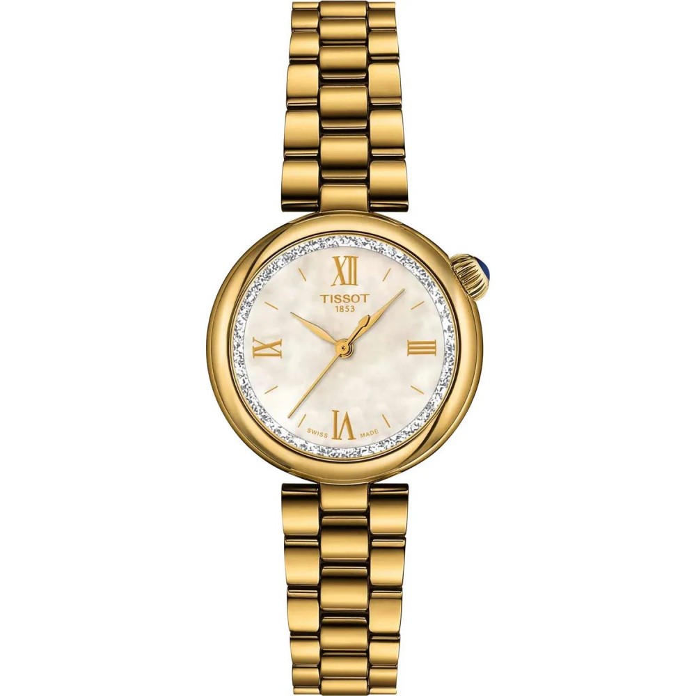 TISSOT T-Lady Desir Ρολόι Γυναικείο Επιχρυσωμένο Ανοξείδωτο Ατσάλι μπρασελέ T1520102211801