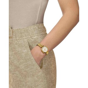 TISSOT T-Lady Desir Ρολόι Γυναικείο Επιχρυσωμένο Ανοξείδωτο Ατσάλι μπρασελέ T1520102211801