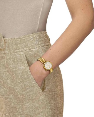 TISSOT T-Lady Desir Ρολόι Γυναικείο Επιχρυσωμένο Ανοξείδωτο Ατσάλι μπρασελέ T1520102211801